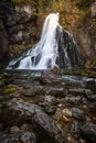 Golling Waterfall in Natural Autumn Light. Austria Royalty Free Stock Photo