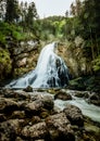 Gollinger Waterfall in Golling an der Salzach near Salzburg, Austria