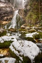 Gollinger Waterfall at wintertime, Austria