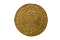 Golt coin,gold coin from EspaÃÂ±a 1788, ocho escudos Royalty Free Stock Photo