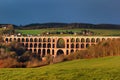 Goltzsch Viaduct, a railway bridge in Germany. It is the largest brick-built bridge in the world