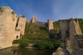 Golubac castle on Danube river in Serbia Royalty Free Stock Photo