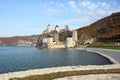 Golubac fortress on Danube river autumn season Royalty Free Stock Photo