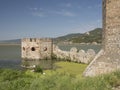 Golubac fortress on Danube river close to Romanian and Serbian b Royalty Free Stock Photo