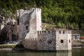 The Golubac fortress on Danube River in Serbia