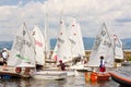 Golubac, Serbia - June 05, 2016, The end of optimist race, Golubac regatta, Serbia