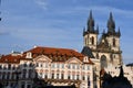 The Golz-Kinsky Palace and Church of Our Lady before Tyn in Prague, Czech Republic