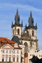 The Golz-Kinsky Palace and Church of Our Lady before Tyn in Prague, Czech Republic