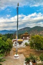Gom Kora monastery near Trashigang, eastern Bhutan Royalty Free Stock Photo