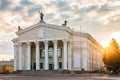 Gomel, Belarus. Building Of Gomel Regional Drama Theatre On Lenin Square