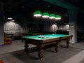 Gomel, BELARUS - December 1, 2022: Interior of the billiard club Duplet Royalty Free Stock Photo