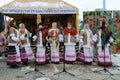 Performance of creative collective during Shrovetide festivities outdoors, Gomel, Belarus