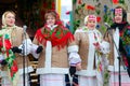 Performance of creative collective during Shrovetide festivities, Gomel, Belarus