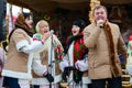 Performance of creative team during Shrovetide festivities, Gomel, Belarus