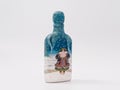GOMEL, BELARUS - JANUARY 15, 2019: Hand-painted painted bottle. decoupage Royalty Free Stock Photo