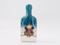 GOMEL, BELARUS - JANUARY 15, 2019: Hand-painted painted bottle. decoupage Royalty Free Stock Photo