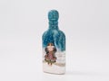 GOMEL, BELARUS - JANUARY 15, 2019: Hand-painted painted bottle. decoupage Royalty Free Stock Photo
