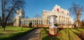 Gomel, Belarus - January 5, 2020: Rumyantsev Palace during the snow