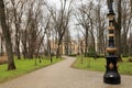 GOMEL, BELARUS - July 29, 2016: Panoramic view in the Park Ensemble of Gomel Palace of the Rumyantsevs and Paskevichs.