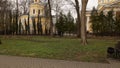 GOMEL, BELARUS - July 29, 2016: Panoramic view in the Park Ensemble of Gomel Palace of the Rumyantsevs and Paskevichs.