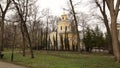 GOMEL, BELARUS - July 29, 2016: Panoramic view in the Park Ensemble of Gomel Palace of the Rumyantsevs and Paskevichs.