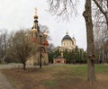 GOMEL, BELARUS - July 29, 2016: Panoramic view in the Park Ensemble of Gomel Palace of the Rumyantsevs and Paskevichs.