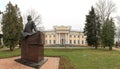 GOMEL, BELARUS - July 29, 2016: Panoramic view in the Park Ensemble of Gomel Palace of the Rumyantsevs and Paskevichs. 180-degree