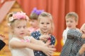 Gomel, Belarus - March 2, 2017: a gala concert in the kindergarten dedicated to the occasion of March 8.