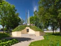 Gomel, BELARUS - MAY 26, 2023: The district center is the city of Buda Kosheleva. memorial