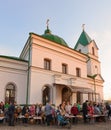 Gomel BELARUS May 1, 2016: Easter Sunday at the Cathedral of St. Nicholas. Orthodox religious holiday.