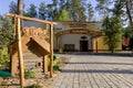 Gomel, Belarus - May 8, 2014: RANCHO Family Vacation Base. Restaurant Interior