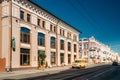 Gomel, Belarus. Traffic In Summer Sunny Day In The Sovetskaya Street