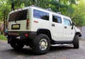 GOMEL, Republic of Belarus, July 31, 2015:There is a white car jeep Hummer