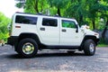 GOMEL, Republic of Belarus, July 31, 2015:There is a white car jeep Hummer