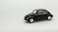 GOMEL, Republic of Belarus, June 08, 2021: A black toy car stands on a white background