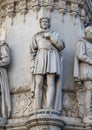 Gomez Eanes de Azurara on the CamÃÂµes Monument in LuÃÂ­s de CamÃÂµes Square in the Chiado neighborhood, Lisbon, Portugal.