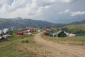 Gomi mountain touristic village. Beautiful scene mountain, village in Guria province