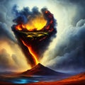 of Gomorrah and Sodom destroyed by god, rain of sulfur and fire, story of the bible