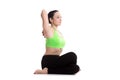 Gomukhasana yoga pose Royalty Free Stock Photo