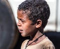 Gondar, Ethiopia - Feb 06, 2020: Ethiopian child on the roads near Gondar Royalty Free Stock Photo