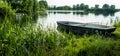 Gondola at the bank of the breeding pond