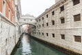 Gondola boat on the canal at Venice. Royalty Free Stock Photo