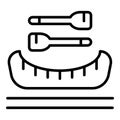 Gondola boat icon outline vector. Italy venice Royalty Free Stock Photo