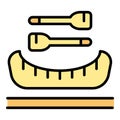 Gondola boat icon vector flat Royalty Free Stock Photo