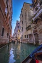 Gondola Boat In Venice Canal View