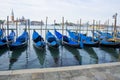 Gondola Boats on grand canal venice italy Royalty Free Stock Photo