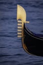 Gondola bow in the golden hour Royalty Free Stock Photo