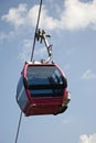 Gondola cabin upstairs sky Royalty Free Stock Photo