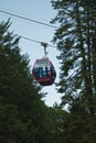 Gondola on cable at mountain Royalty Free Stock Photo