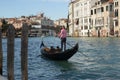 Gondola canal grande Venice, Italy Royalty Free Stock Photo
